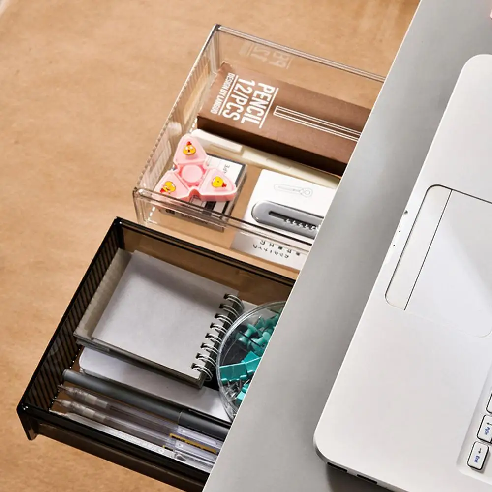 Description Picture 3 of itemUnder Desk Storage Drawers Hiddens Mounted Desk Drawer Attachable Slide-out Drawer Self-Adhesive Under Desk Drawer