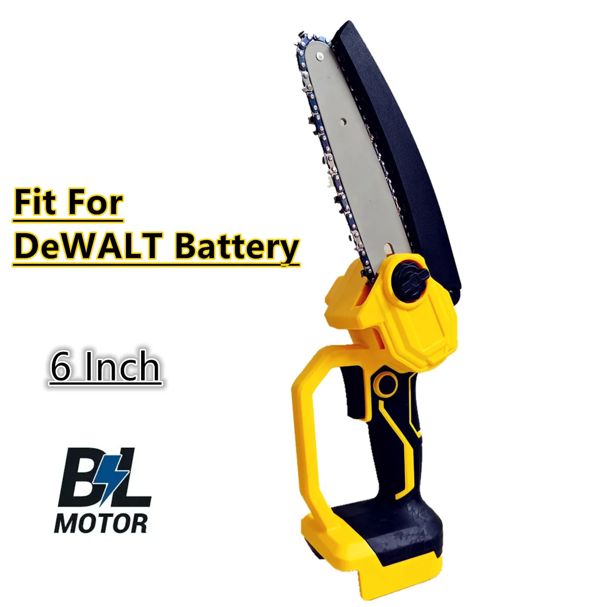 Brushless Chainsaw 8 Inch / 6 Inch Electric Cordless Chain Saw Pruning Wood Cutting Power Tools For DeWALT 18V Battery 6
