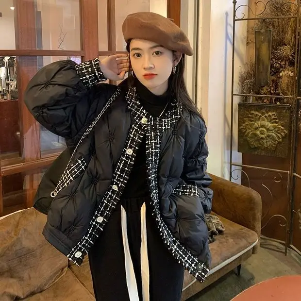 

Куртка на молнии, парка для женщин, женское теплое пальто с хлопковой подкладкой, Повседневная Подкладка с длинным рукавом для девочек-подростков G554