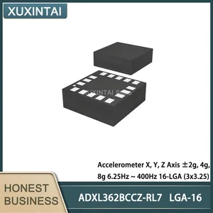 ADXL362BCCZ-RL7 ADXL362BCCZ акселерометр X, Y, ось Z ± 2g, 4g, 8g 6, 25 Гц ~ 400 Гц 16-LGA (3x3, 25)