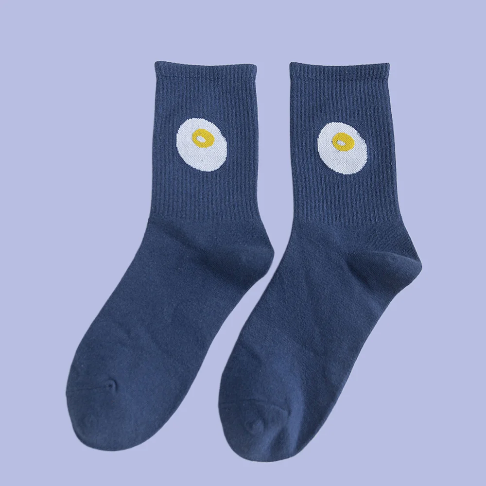 5/10 Pairs Autumn New Hyuna Fruit Stack Socks Men's and Women's Candy Color Cartoon Middle-Tube Cotton Socks
