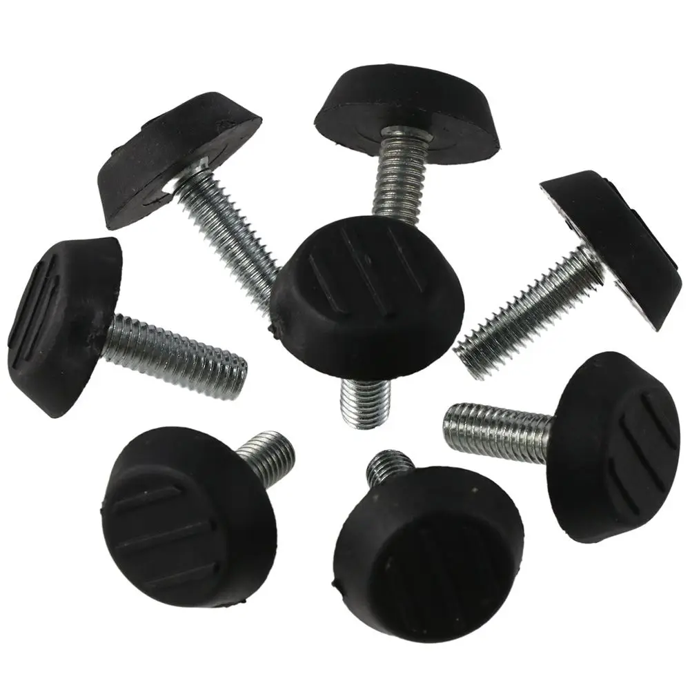 Set of 10 Adjustable Furniture Leveling Feet in Galvanized Steel