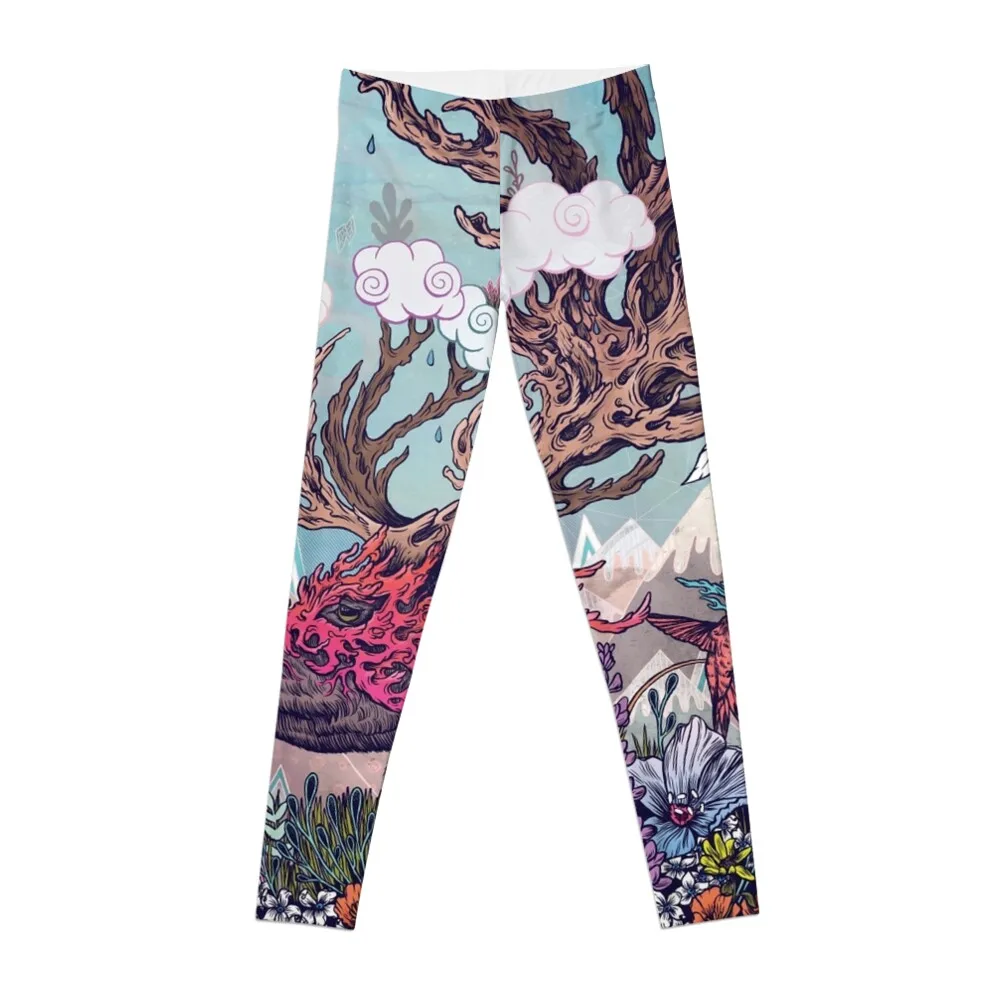 

Journeying Spirit (deer) Leggings gym's clothing Women sports Womens Leggings