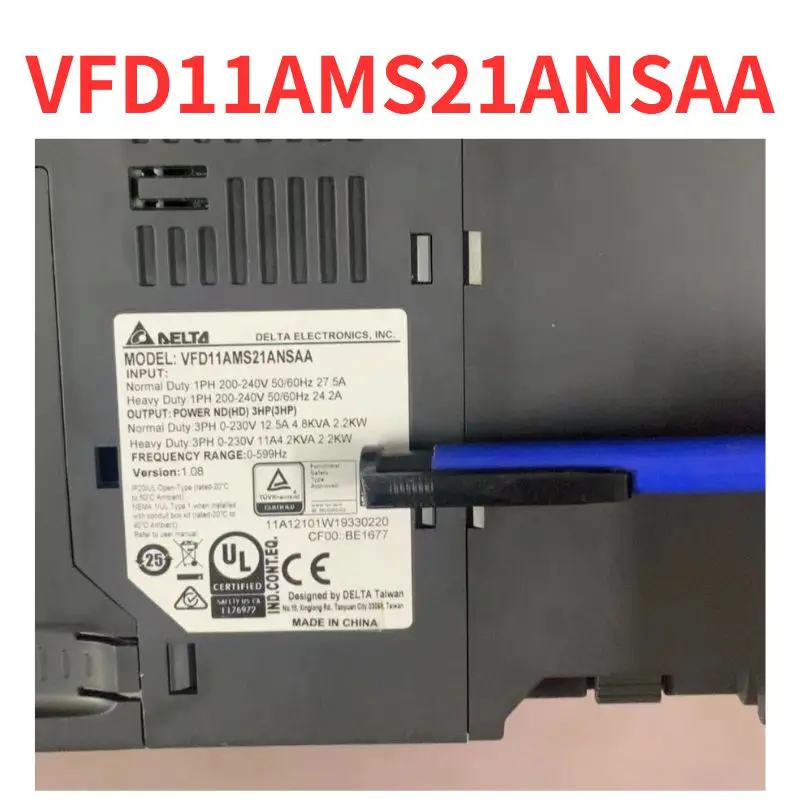 

Second-hand VFD11AMS21ANSAA inverter test OK Fast Shipping