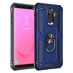Rugged Protective Armor Shockproof Phone Case - Galaxy J7 2017 J730 (Blue)