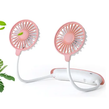 Summer Lazy sports charging neck hanging fan Mini Neck Hanging Fan Hands USB Neckband Fan for Sports Home Office Travel outdoor 1