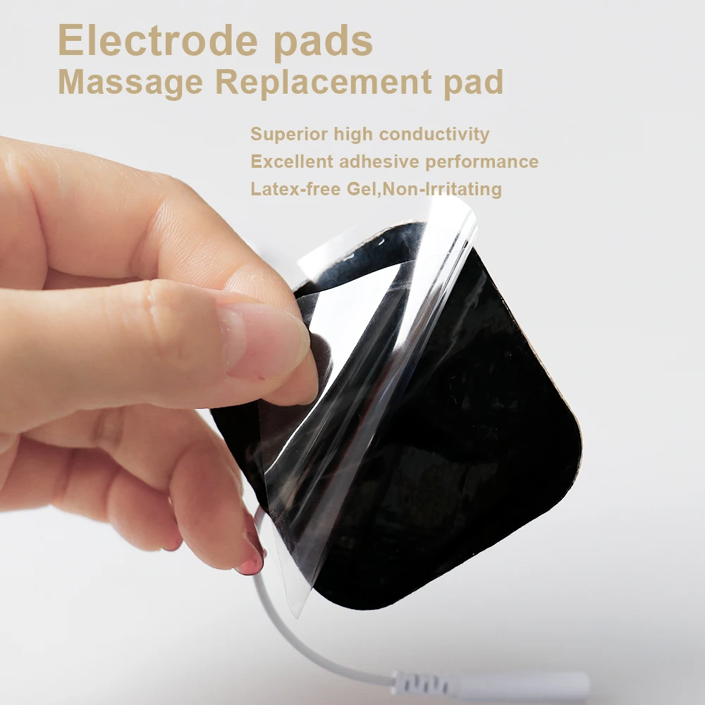 5x5cm TENS Muscle Stimulator Electrodes Pads Reused Digital Therapy Massager Patch Body Physiotherapy Pulse Gel Sticker Massage muscle stimulator electrode pads massage gel pads