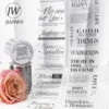 JIANWU 60mm*200cm Romantic Letter Series Vintage English Text Material Collage PET Tape Creative DIY Journal Stationery 2