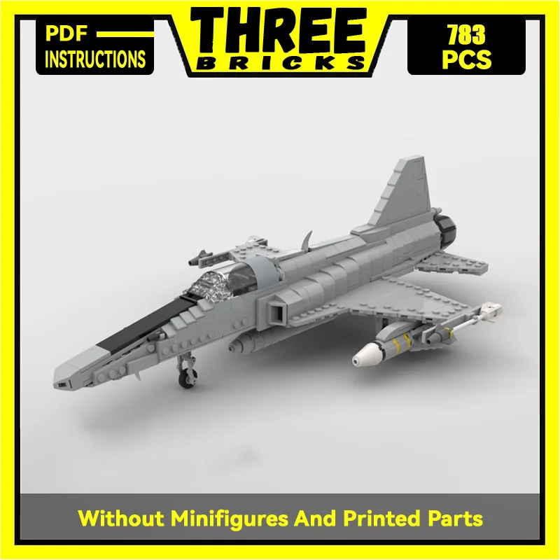 

Military Series Moc Building Blocks 1:35 Scale F-20 Tigershark Model Technology Fighter Bricks DIY Assembly Toys Child Gifts