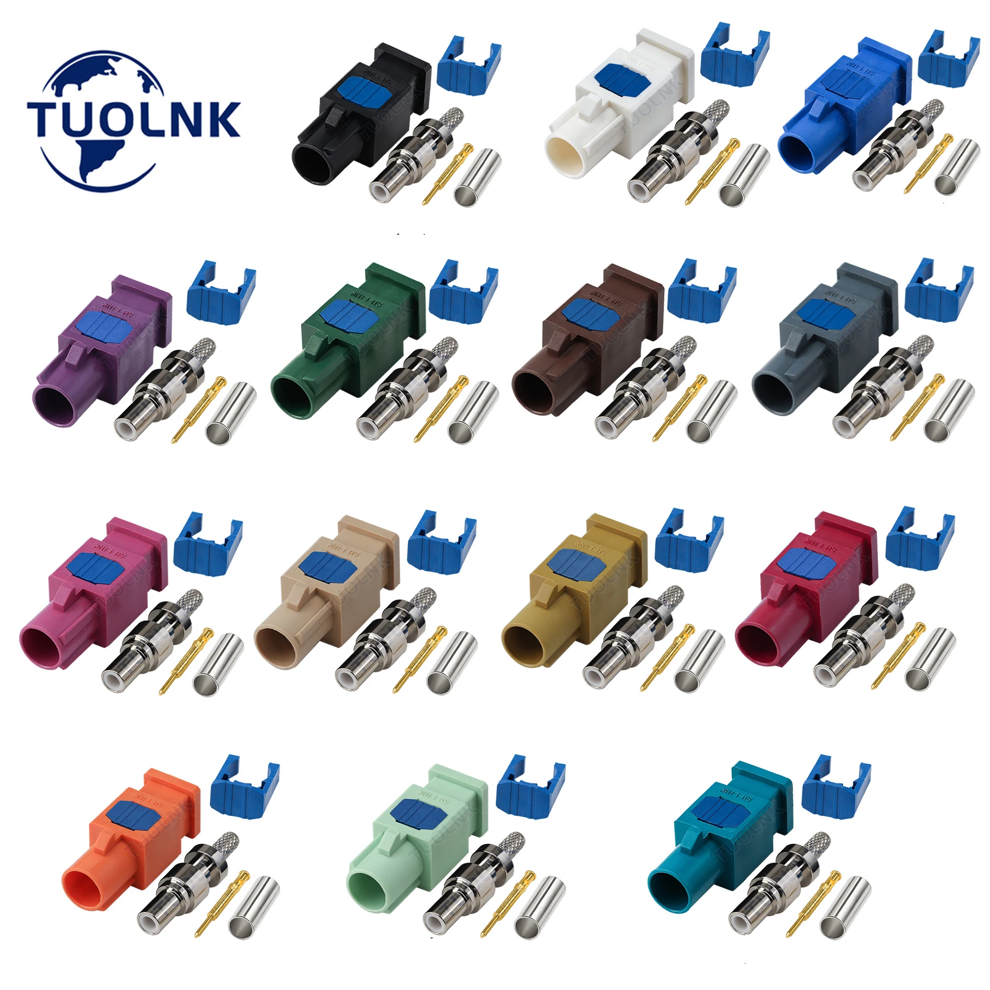 Fakra Crimp Longer Connector for RG316 RG174 LMR100 Cable Car Radio FM