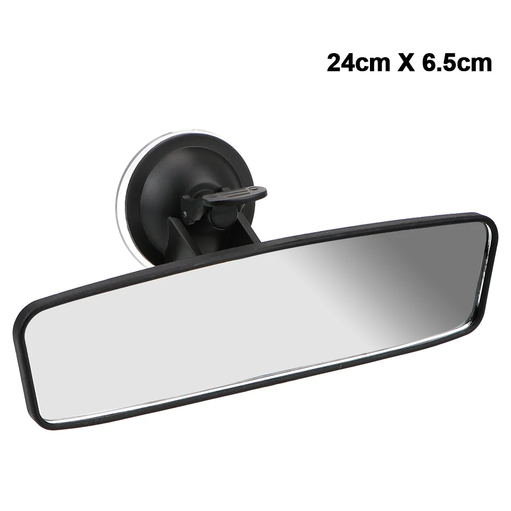 Car Rear Mirror Wide-angle Rearview Mirror Interior Rear View Auto Assisting Adjustable Suction Cup 360&deg; Rotates