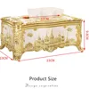 Creative European-style castle tissue holder storage box retro acrylic paper box high-end cafe home kitchen fashion paper box 5