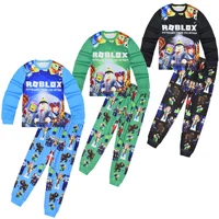 Game Roblox Clothing Middle and Big Kids Homewear Suit Long-sleeved Two-piece Pajamas Birthday Gift For Girls Kids Boys 1