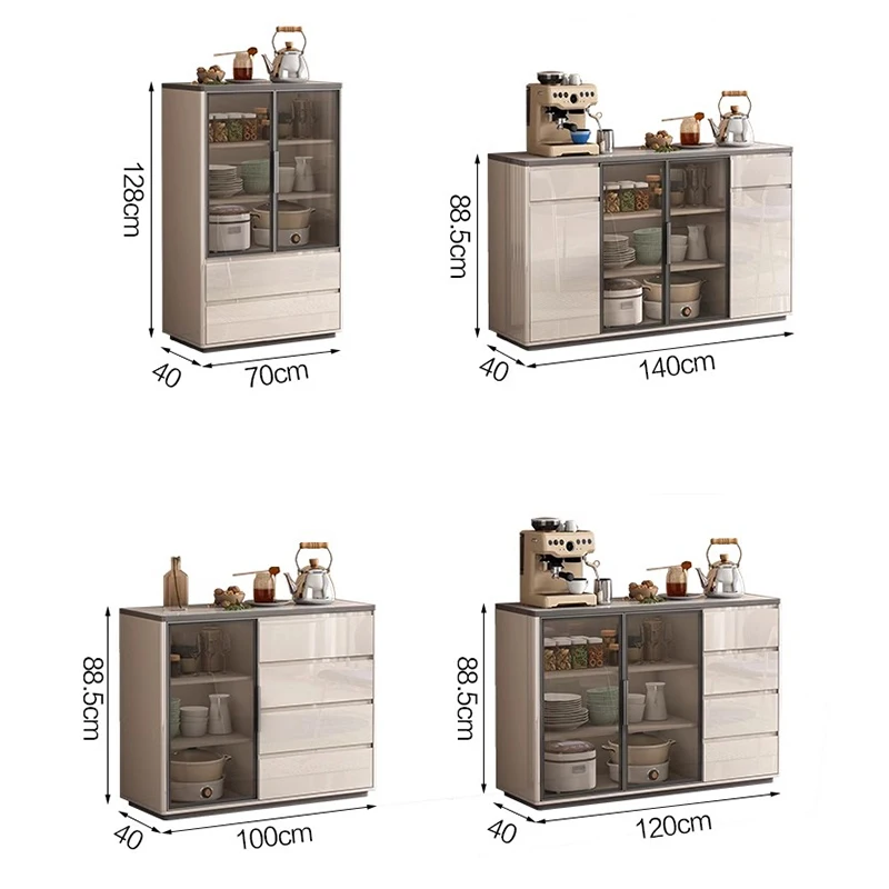 Nordic Luxury Sideboard Cabinet Advanced Baking Paint Simple Modern Coffee Table Cabinet Kitchen Furniture Muebles Cocina FYSC