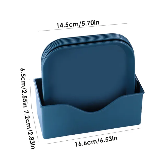 8PC Pet Food Bowl Set Pet Cats Dogs Square Feeding Bowl Solid Color Bowl Wet And Dry Food Plate For Kitten Puppy Pet Supplies 6