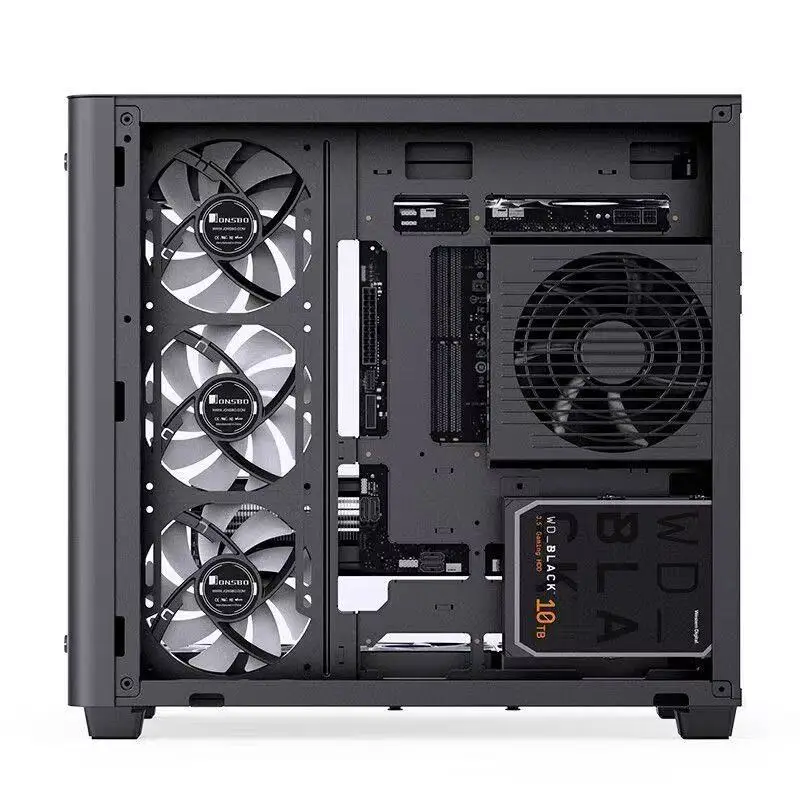 Jonsbo TK-3 curved sea view room chassis ATX side transparent back plug-in computer assembly host box 360 water cooling position