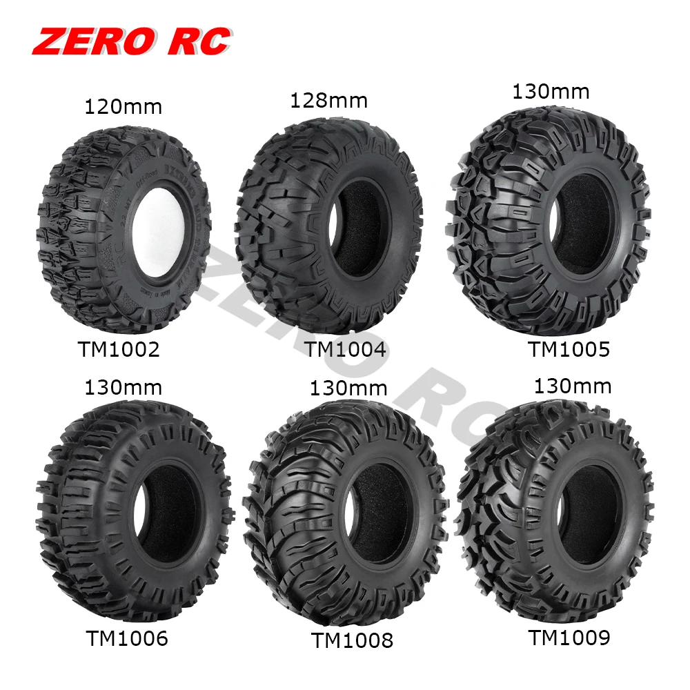 2.2" 130MM OD Tire Tyre w/ Foam for 1/10 RC Wheels Axial Wraith TRX-4 RC 4wd D90 