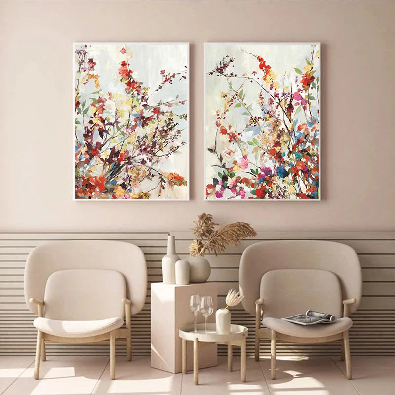 Abstract-Flower-Watercolors-Poster-Wall-Art-Canvas-Painting-Fashion ...