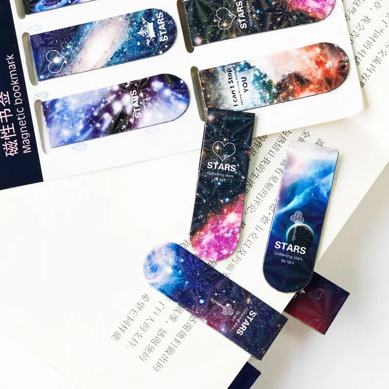 Magnetic Bookmark 6pcs/Set Kawaii Sky Cactus Magnetic Bookmarks