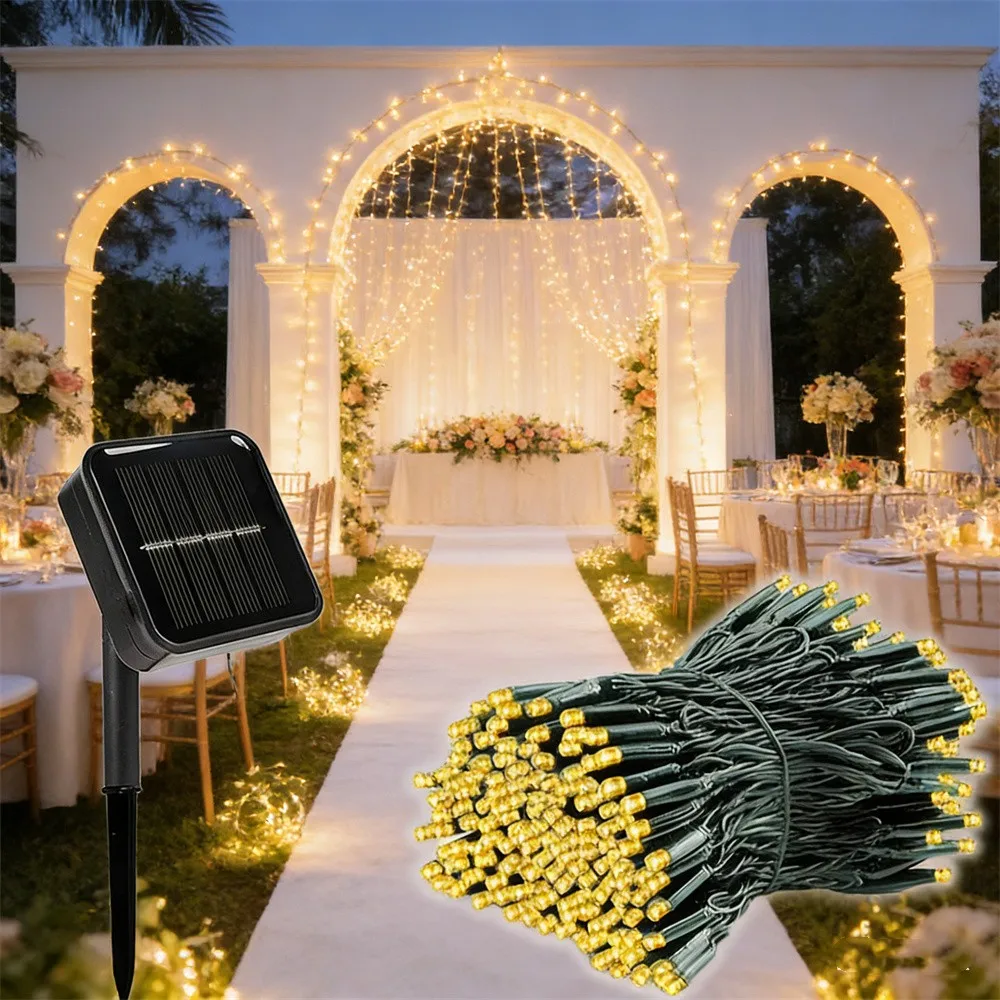 Fairy Lights LED String Garland - Waterproof Outdoor & Indoor Christmas Decoration for Tree, Garden, Wedding, and Party