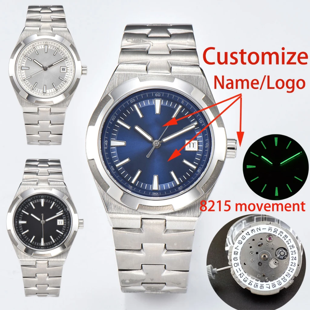 

41mm Men's Watch Men's Luxury Watch Miyota8215 Movement Custom Logo Stainless Steel Waterproof Watch Sapphire Glass