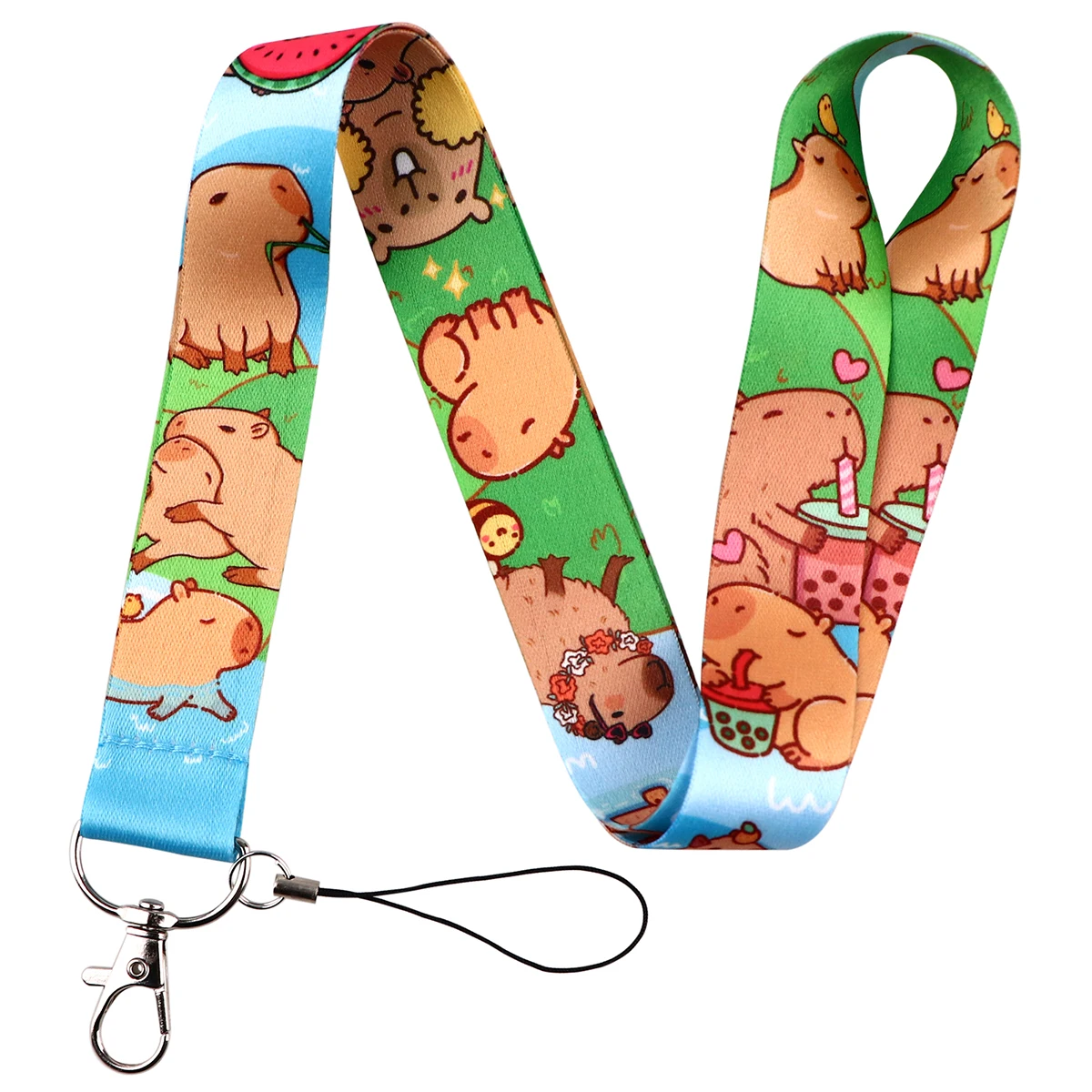Adorable Capybara Lanyard with Card & Key Holder - Perfect Holiday Gift