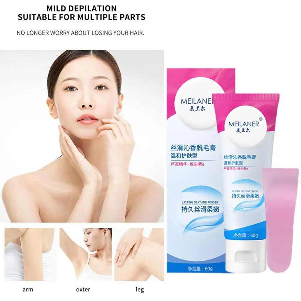 

Gentle Hair Removal Cream Armpit Arm Leg Private Part Inhibitor Care Painless Hair Lips 60g Not-irritating Body Nourishing O6Z1