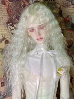 Bonne qualité nouvelle couleur blanche bouclée Mohair pour poupées bébé Reborn/poupée Bjd couleurs noir marron Bbay Reborn réel Mohair 4