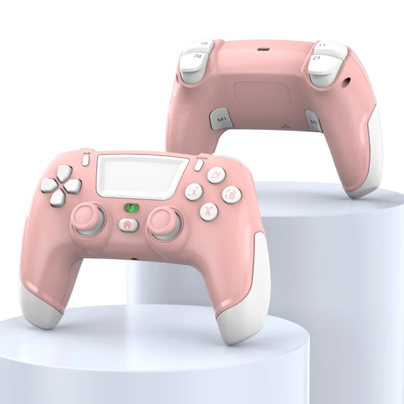 Pink Wireless Bt Gaming Controller For Ps4 Game Controller For Ps3 Ps5