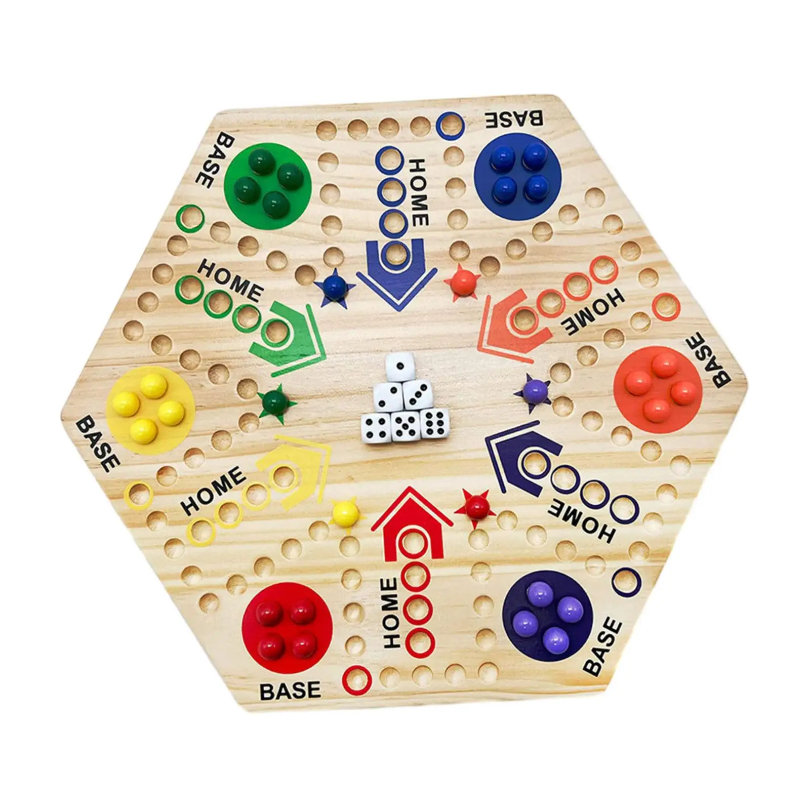 

Marble Board Game Classic 6 and 4 Players Gifts Educational Toy Wooden Fast Track Board Game Desktop Game for Kids Friends Party