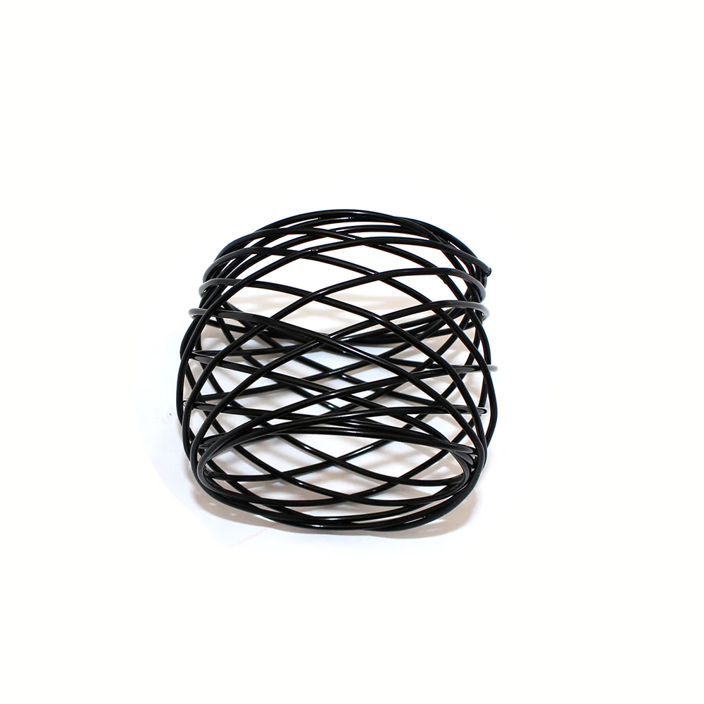 6Pcs Black Metal Napkin Ring Handmade Napkin Holders for Dinner Party Wedding Thanksgiving Halloween Holiday Table Settings