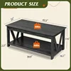 Coffee Table,43" Living Room Coffee Table with Storage Shelf, Center Table for Living Room, Bedroom, Office and Balcony, Black 3