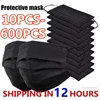 Black Disposable Mask Industrial 3 Layer Ply Filter Mask Adult Adjustable Mouth Face Masks Mascarillas Quirurgicas Homologadas 1