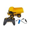 Nine channel remote control hot selling 1:24RC children's gift box remote control model alloy fun engineering vehicle truck dum 6