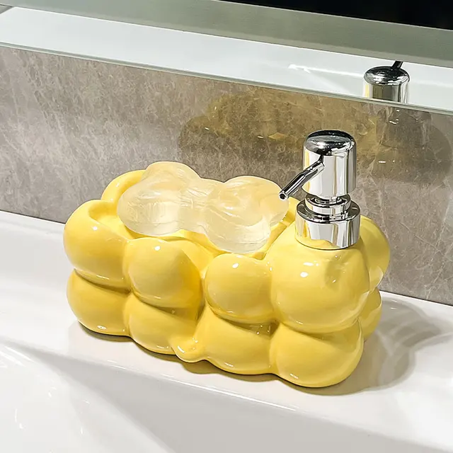 380ml เครื่องจ่ายสบู่ผงซักฟอกเจลอาบน้ําแชมพูขวดโลชั่นสบู่กล่องขนาดใหญ่ความจุกดอุปกรณ์ห้องน้ํา 4