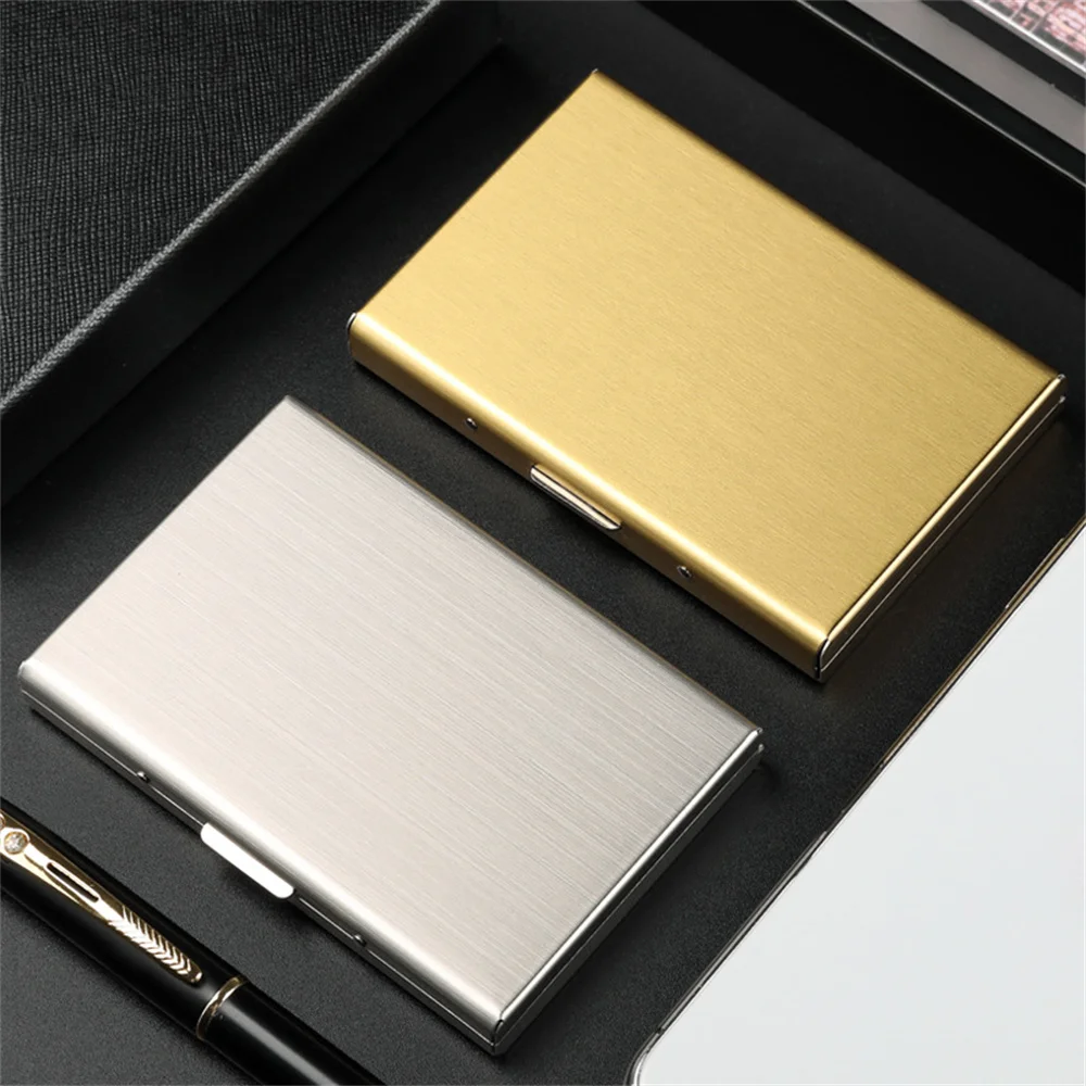 ID Cardholder Fashion 6/10Card Slots Card Holder Stainless Steel Case Anti-demagnetization Box Portable Organizer Protector