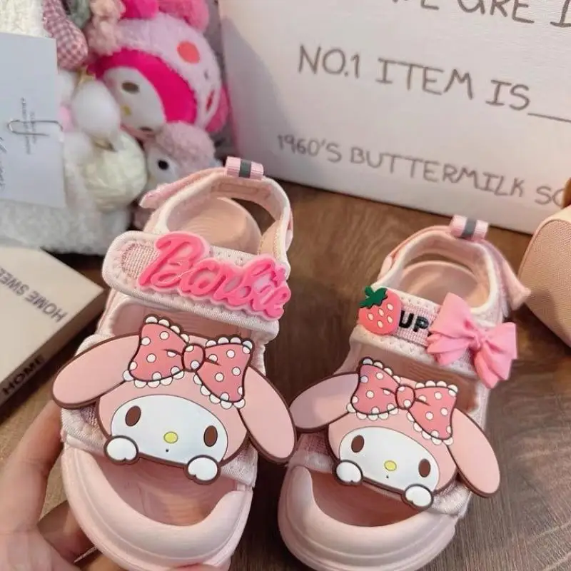 

Kawaii Sanrios My Melody Summer Child Girl Pink Non-Slipsoft-Soledcasual Comfortable, Cool and Breathable Toe Beach Sandals