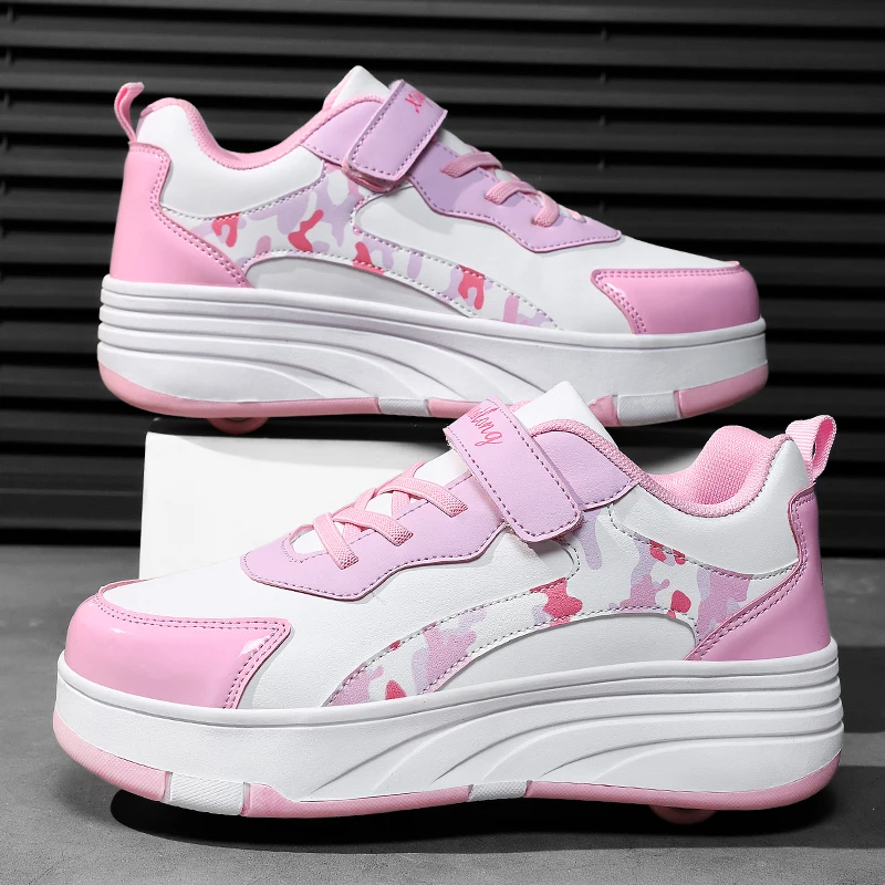 Roller Skate Shoes Kids Snickers With Wheels Children Rollerskates Fashion Outdoor Sports Shoes Girls Boys Gifts For Kids