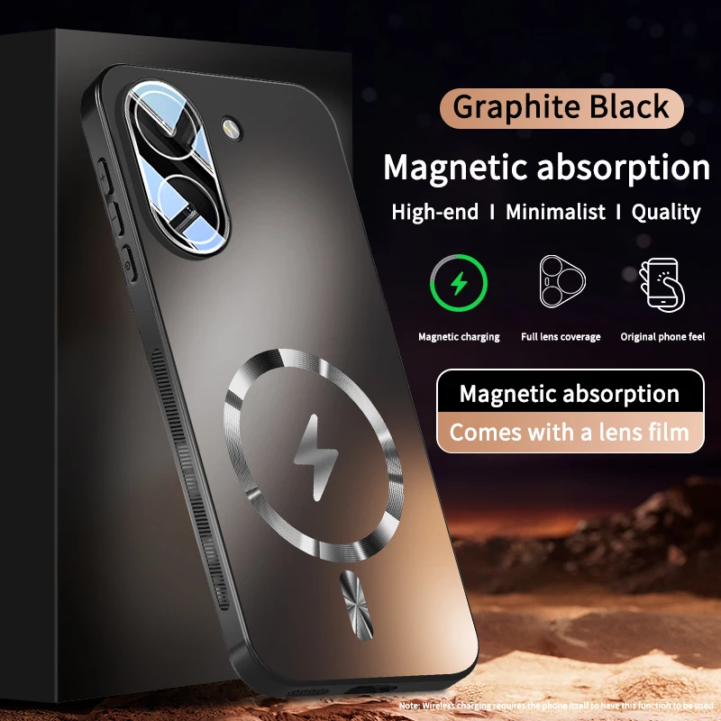 Enhanced Magnetic Wireless Charging Protective Back Cover with Hard AG Matte Finish