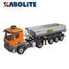 NEW KABOLITE 1/14 Scale 5801 RC Metal Tractor Truck With Trailer 4x4 RC Toys Painted Assembled Cars Vehicle Motor Model 1