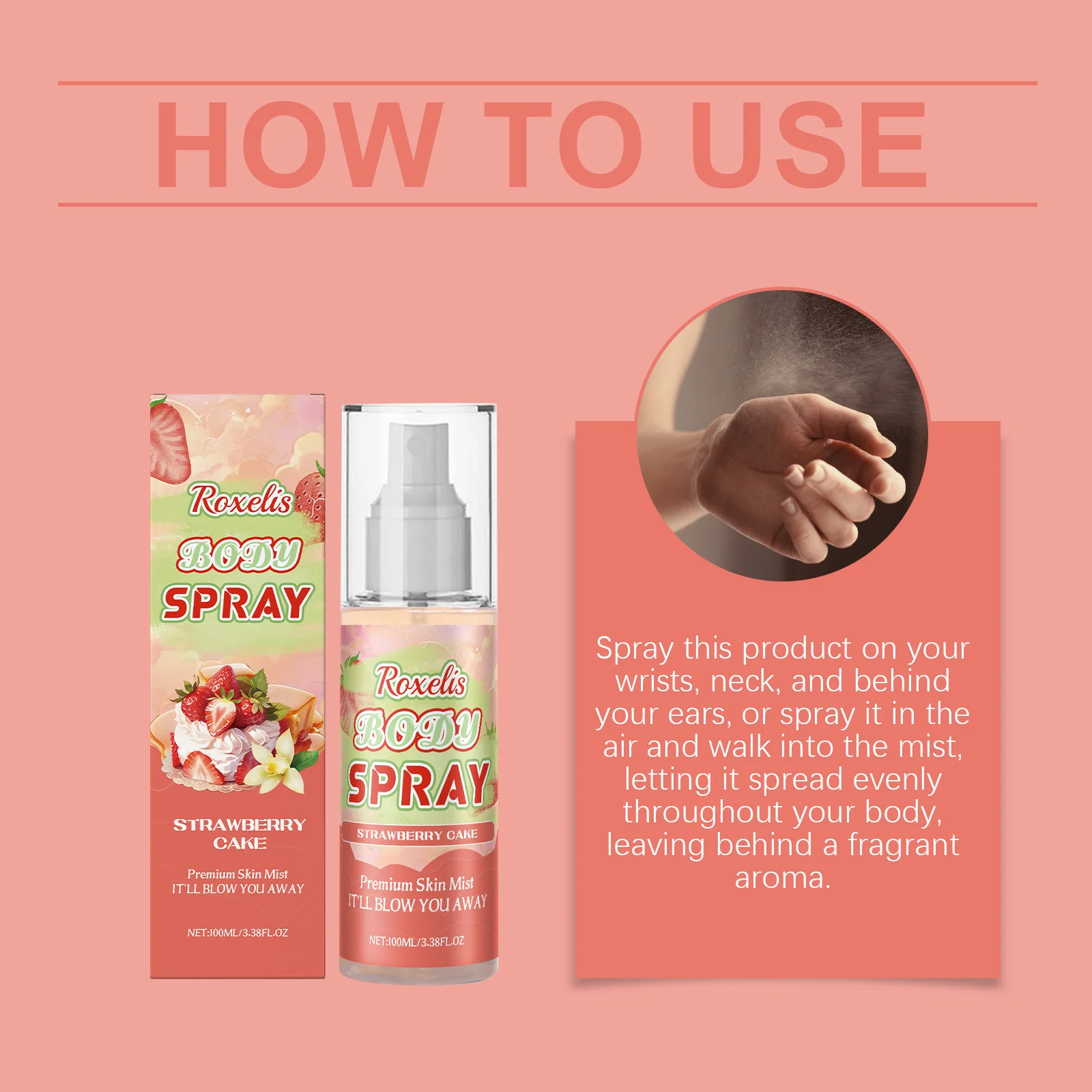 Roxelis juicy strawberry cake bodymist hydraterend_voghion.com