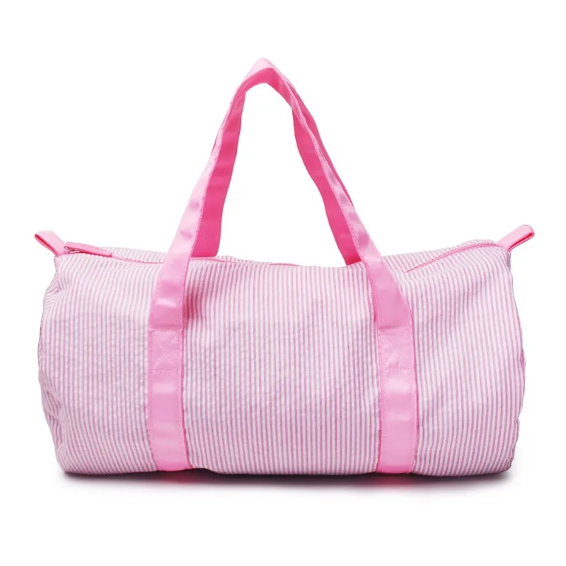Personalized Baby Diaper Duffle Bag Custom Name Monogram Seersucker Travel Kids Dance Bag Toddler Child Birthdays Gi