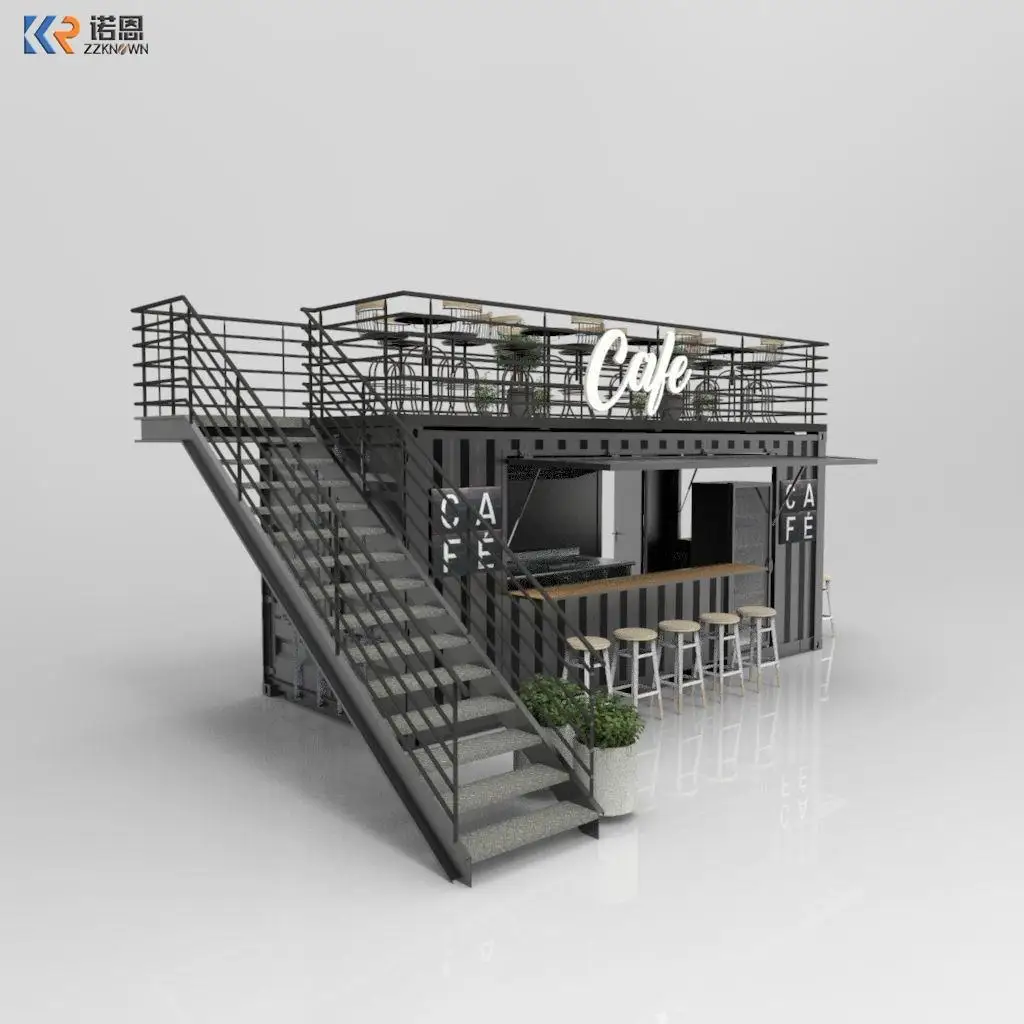 Negozio Di Bar Container Di Lusso Casa Container Prefabbricata Da 20 Piedi