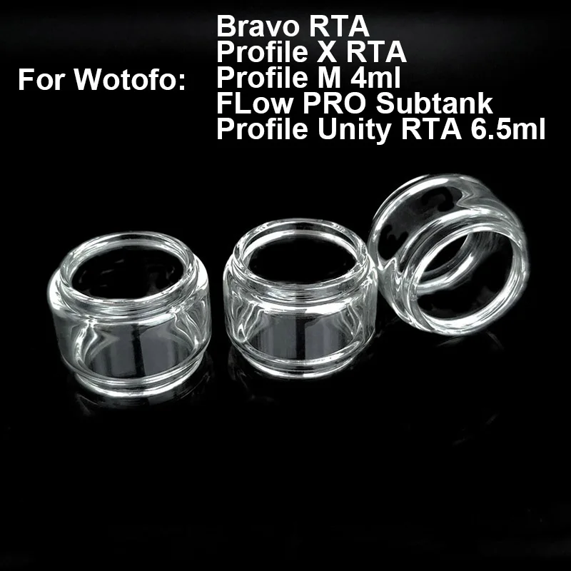

3PCS Bubble Glass Tank for Wotofo Bravo RTA Profile X RTA Profile M Flow Pro Subtank Profile Unity RTA Glass Container Tank
