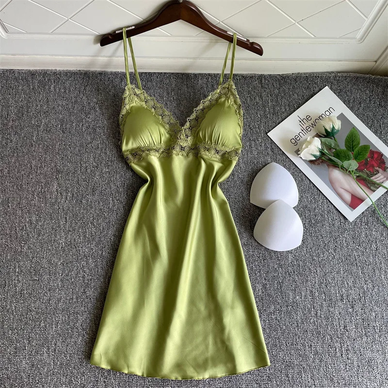 

Женский Атласный пижамный комплект без рукавов, топ на бретельках и шорты с V-образным вырезом, одежда для сна из 2 предметов, пижамный комплект с эластичным поясом