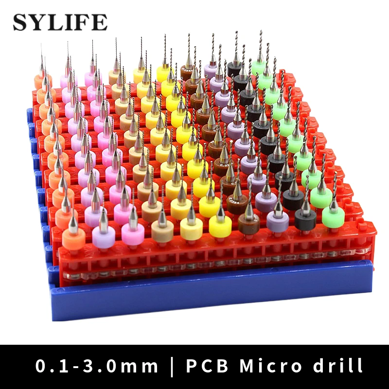 Drill Bit Set 10 Pcs 0.1-3.175mm PCB Print Circuit Board Tip Spiral Flute Carbide Micro Drill Bits For Dremel PCB jewelry Making CNC Engraving drill bit set,drill bits,drill bit