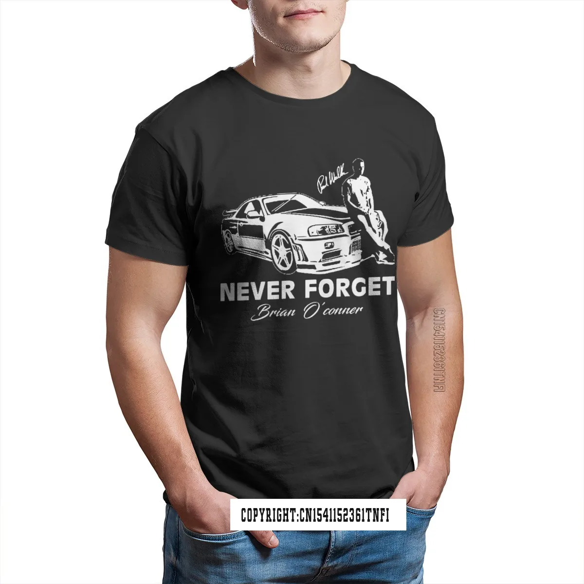 Fast 8 Black Tshirt Fast & Furious Action Film Homme T-Shirt Tees 100% Cotton Plus Size Uomo