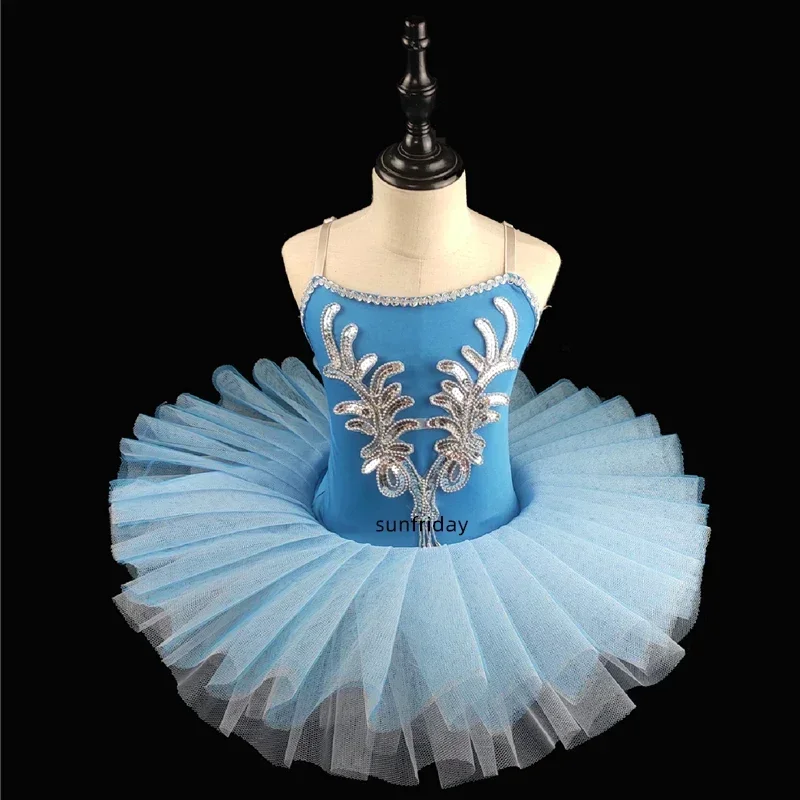 

Sky Blue Ballet Tutu Skirt Ballet Dress Children's Swan Lake Costume Kids Belly Dance Clothing Stage Professional