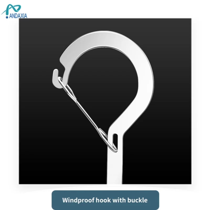 Clothes drying rack Cross Border Stainless Steel Clothes Rack Curved 6/8/10 Clip Sock Rack Drying Stainless Steel Clip Windproof Clothes Hanger