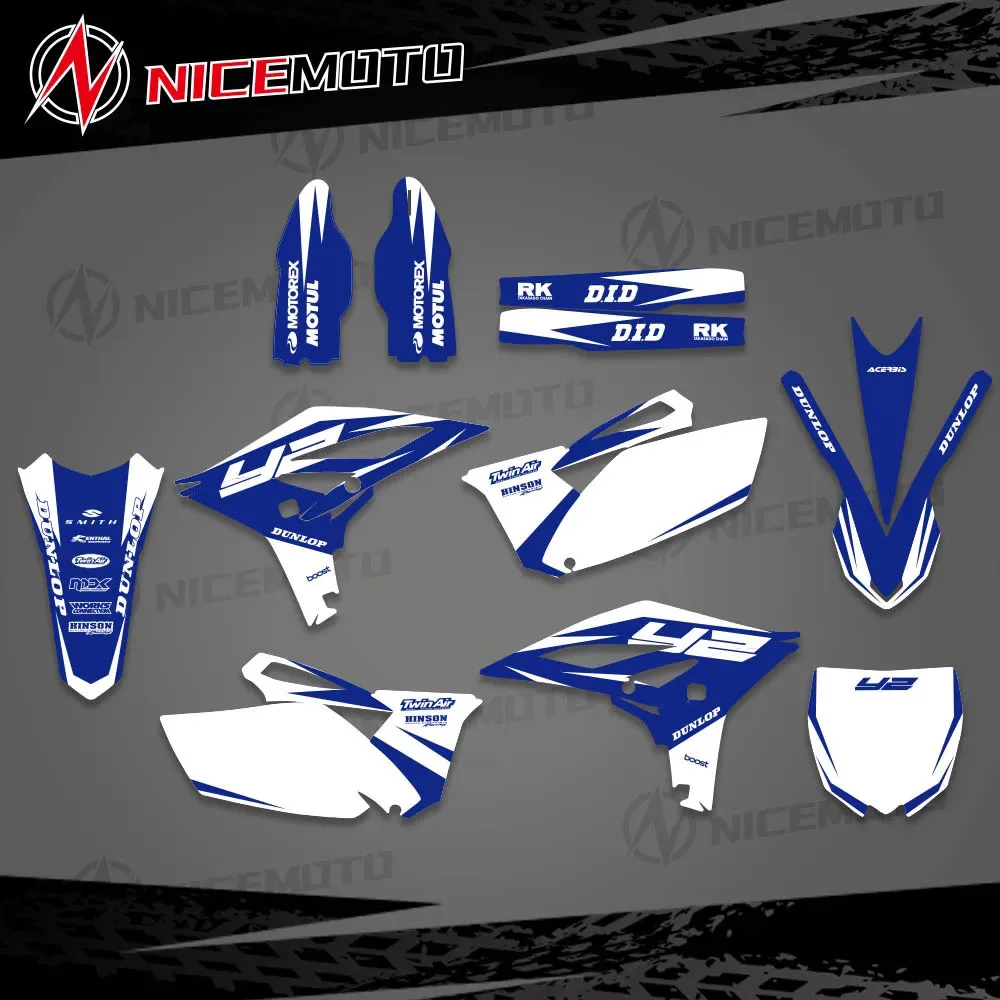 NICEMOTO New Style TEAM GRAPHICS DECALS For Yamaha YZ250F YZF250 2010 2011 2012 2013 YZ 250F YZF 250 nicemoto new style team graphics